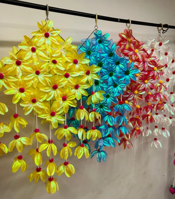 Decorative Artificial flowers hangings for event decor / Haldi Mehendi festival event decor hangings